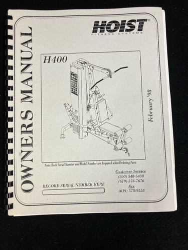 Manuale uso hoist fitness - d'uso,